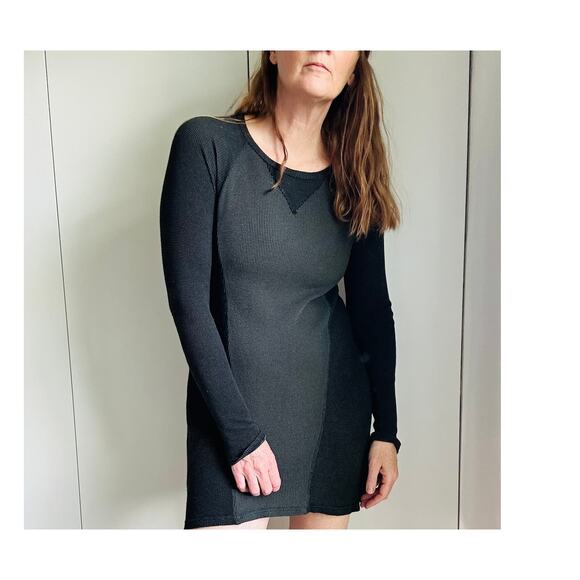 Cut Loose Thermal Tunic Top Gray Black Size XS USA MAde Lagen look - Picture 1 of 8